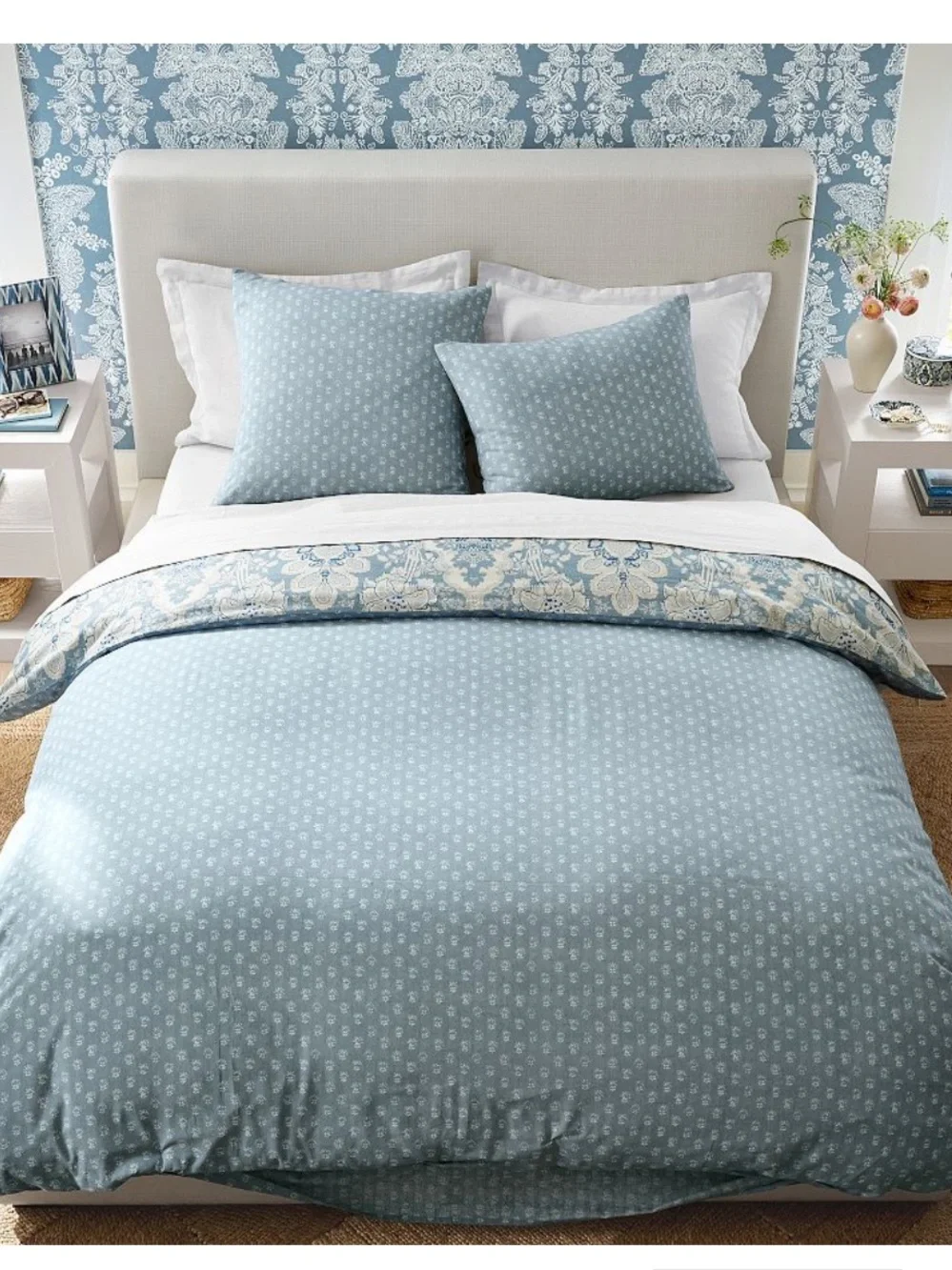 Pottery Barn KRAVET ARBORETUM PETITE FLORAL Reversible Duvet Cover, Full/Queen